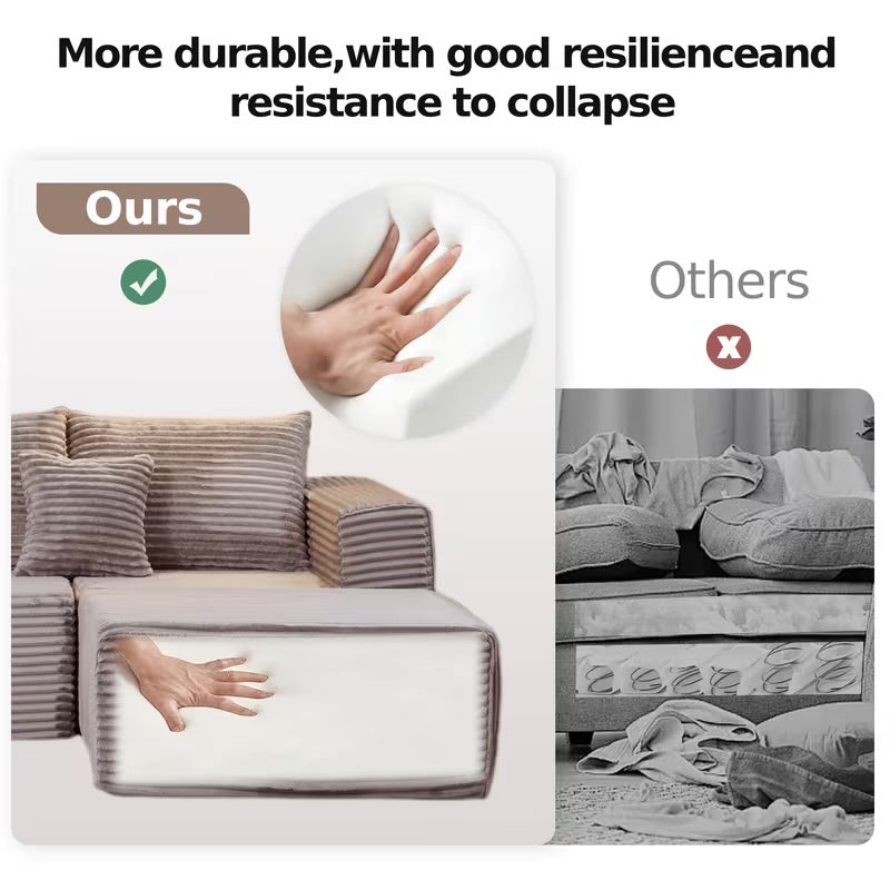 Cloud Sectional Couch With L-Shape Chaise