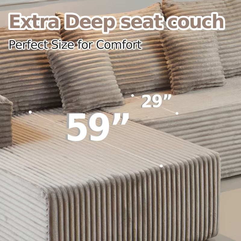 Cloud Sectional Couch With L-Shape Chaise